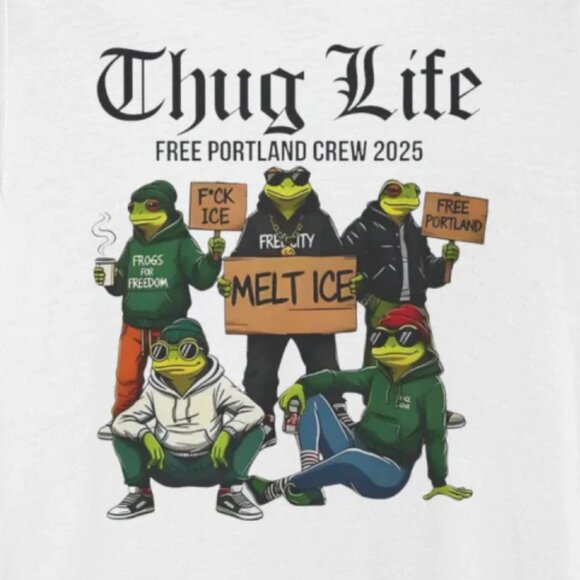 Portland Frog Thug Life Shirt 141 - Picture 2 of 5